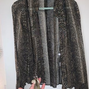 Zara sheer snake print top